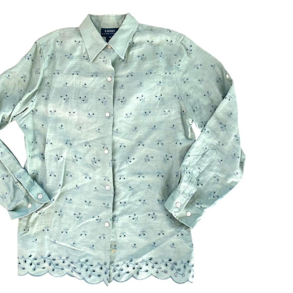 Ralph Lauren Light Green Button Down Shirt - Picture 6 of 6